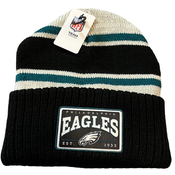 ๐ Philadelphia Eagles Patch Knit Beanie Hat - Picture 6 of 6